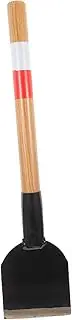 Veemoon Railway Shovel with Long Wooden Handle Heavy-Duty Metal Snow Removal Tool for Digging Ice Scraper for Winter Garden Spade for Snow Ice for Outdoor Use