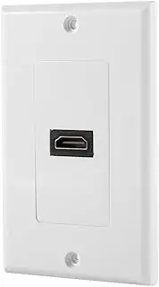Wall Plate, 1 Port Gold Plated with Ethernet Wall Plate Face Cover for Home Theater Systems