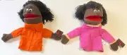 Hand Puppets African American Girl and Boy - from Swanson
