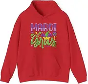 [Sumairah] Funny Mardi Gras 2025 Mardi Gras This is My MardiGrasHoodie(Red, 2X-Large)