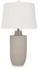 Ceramic Table Lamp with 3 Way Switch White Beige