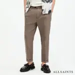 【ALLSAINTS】CROSS TALLIS 亞麻打摺中腰九分西裝褲-咖啡色 M006TA(修身版型)