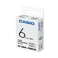 在飛比找PChome24h購物優惠-CASIO 標籤機專用色帶-6mm【共有5色】白底黑字XR-