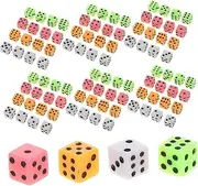 GLSTOY 100pcs Sided Dice Set Colorful Tiny Plastic Game Pieces with Square Corners for Portable Math Learning and Crafting Fun and Lightweight