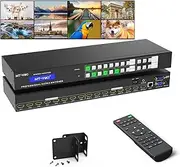 MT-VIKI 4K HDMI Matrix Switch 8X8 Support Web GUI w/IR Remote, 4K@30Hz, 3.5mm Stereo Audio, Rack Mount Switcher & Splitter, EDID, RS232, LAN Port