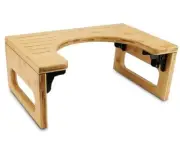 DadyMart Toilet Stool Bamboo Foldable Stool for Bathroom 7 Inches Natural Color