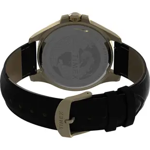 【TIMEX】天美時 風格系列 43 毫米金色調經典手錶 (黑x黑 TXTW2V42200)