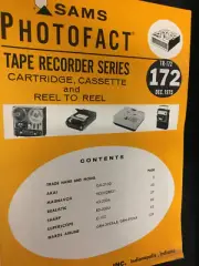 TR-172 SAMS TAPE RECORDER MANUAL AKAI MAGNAVOX REALISTIC SHARP SUPERSCOPE NOS