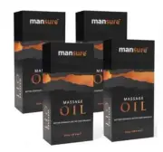 4 X ManSure Grow Long Massage Oil For Men Bigger Size & Better Performance
