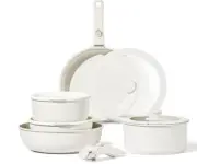 CAROTE 11Pcs Pots and Pans Set, Nonstick Cookware Sets Detachable Handle, Induct