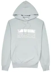 Helmut Lang Outer Space Printed Hooded Cotton Sweatshirt - Blue - XL XL