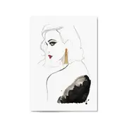 "Girl Alone" Minimal Fashion Model Wall Art