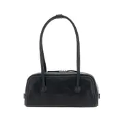 [Margesherwood] Margesherwood Soft Double-handle Zip-top Bag ONE SIZE BLACK