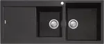 Oliveri Santorini 1 & 3/4 Right Hand Bowl with Drainer Black Sink