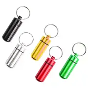 5Pcs Outdoor Pill box Keychain Medicine Case Bottle Drug Holder container