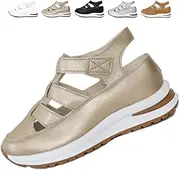 [Generic] Bootara Shoes Women, Bootara Women's Plus Size Hollow-Out Casual Sandals, Closed Toe Platform Sandals