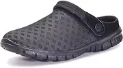 [Gaatpot] Clogs Men's Mules Mesh Sabot Summer Slippers Women's Breathable Garden Shoes with Non-Slip Soft Sole Leisure Sandals, Size 36-48