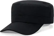 [YeeHeen] Unisex Cadet Army Cap Flat Top Cap Twill Military Corps Hat for Women Men