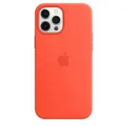 For Apple iPhone 12 Pro Max Silicone Case with MagSafe - Electric Orange