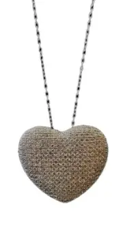 Bella Luce ® White Diamond Simulant SS Heart Pendant With Chain