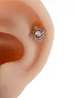 Sun crystal cartilage earring stud