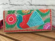 Hand Painted Vegan Mexican Wallet - Artesanias Mexicanas - Womens Mexican Wallet