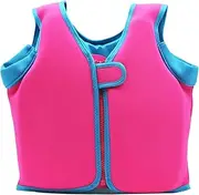 Kids Swim Vest, Toddler Swimming Vest, Float Swim Jacket for Children, Buoyancy Aid with Adjustable Safety Strap and Zipper, Kids Swimming Float Jacket for Pool Backyard Beach Patio