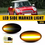 Fit Mini Cooper R52 R50 R53 Dynamic 02-08 Smoke LED Side Marker Turn Lights 2X (for: Mini)