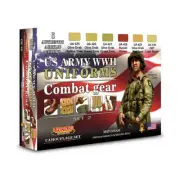 Lifecolor Miniatures - Accessory - Paint US Army WWII Uniforms Set #2 New