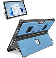 Case for 12.3" Microsoft Surface Pro 7+/Pro 7/Pro 6/Pro 5/Pro 4/Pro LTE Protective Rugged Cover Case, with Stylus Pen Holder and Hand Strap, Compatible with Type Cover Keyboard, Blue