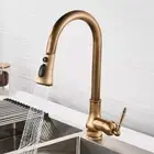 Antique Brass Kitchen Sink Mixer Tap Basin Faucet 360° Swivel Pull Out Spout AUW