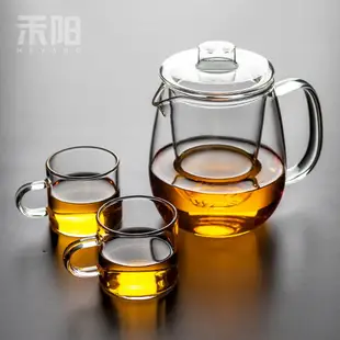 茶壺玻璃泡茶壺透明帶過濾茶漏茶壺花茶壺耐熱立式內膽煮茶具套裝