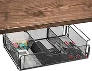 Under Desk Storage,Under Table Pencil Tray - Metal Divided Organizer Drawer for Home Cabinet Supplies Pencil for Adults Women Men