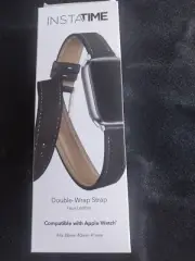 Instatime Double Wrap Strap For Apple Watch 38mm 40mm 41mm Faux Leather