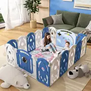 Baby Playpen 14-Panel Foldable Kids Activity Center Safety Play Yard