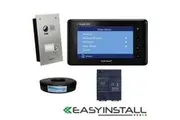Two-Wire Video Intercom System with 7 Inch Black Monitor with 105 Degree Flush Mount Stainless Steel Outdoor Station