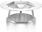 Heat Deflector for Solo Stove Bonfire 19.5", 304 Stainless Steel Portable Heat Diffuser with Handle&Leg Accessory for Bonfire Fire Pit Captures/Redirects Warmth for Solo Stove Accessories