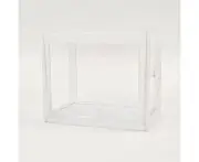 1L Mini Aquarium Lego Block Desktop Small Clear Betta Fish Tank LED Light Office - Transparent