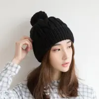 在飛比找ETMall東森購物網優惠-韓國女大球純手工套頭毛線帽子