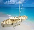 Sailing Boat Model Wooden Ship Models 1/64 Scale DIY Assembly Educational Kits