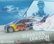2017 Sebastian Eriksson Red Bull Honda OMSE Civic Global RallyCross GRC postcard