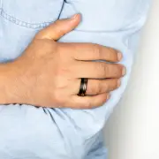 Black And Rose Gold 8mm Tungsten Ring, X