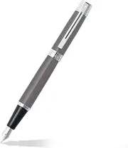 Sheaffer 300, Metallic Grey, Chrome Plate Trim, Fountain Pen: Medium Nib (E0932953)