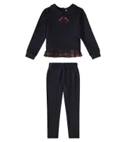 [Patachou] Patachou Cotton top and leggings set Y 6 blue