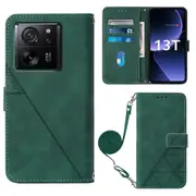 Leather Case Stand Wallet Style Phone Cover For Xiaomi 13t/13t Pro, With Shoulder Strap