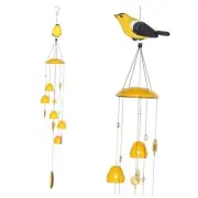 American Goldfinch Bird Wind Chimes with Bells, Large Unique Birds AGF-2024