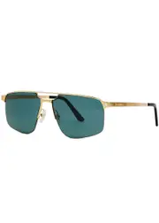 Cartier Santos De Cartier Square-frame Sunglasses - Gold One Size