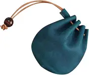 [LIGIGWASH] Mini Leather Change Bag Coin Pouch for Coins Keys and Bills Stylish Lightweight Key Bag Blue for Daily Use and Travel