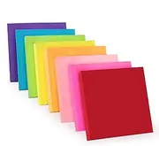 ZCZN 8 Assorted Colour Sticky Notes, 76 x 76 mm,100 Sheets/Pad Self-Sticky Notes, 8 Pads
