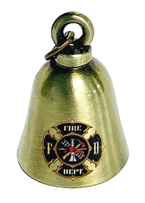 Firefighter Maltese Cross Motorcycle 'Evil Spirits' Biker Guard Bell . Bronze